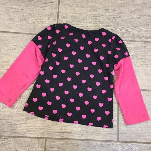 🏷 3/$15 or 5/$20 Disney baby girl Minnie Mouse black & pink long sleeve top 18M - Picture 4 of 5